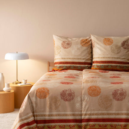 Bettwaesche Florence rot beige
