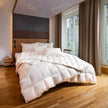BEtt mit DAunendecke und Polster
