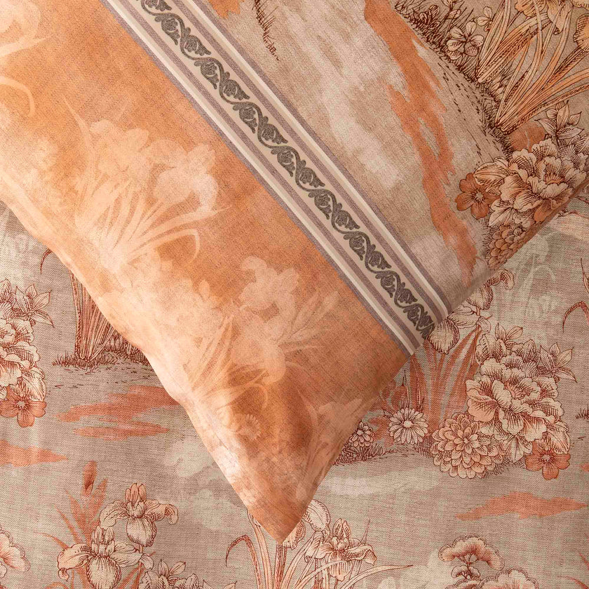 Bettwaesche  Acquaforte orange beige