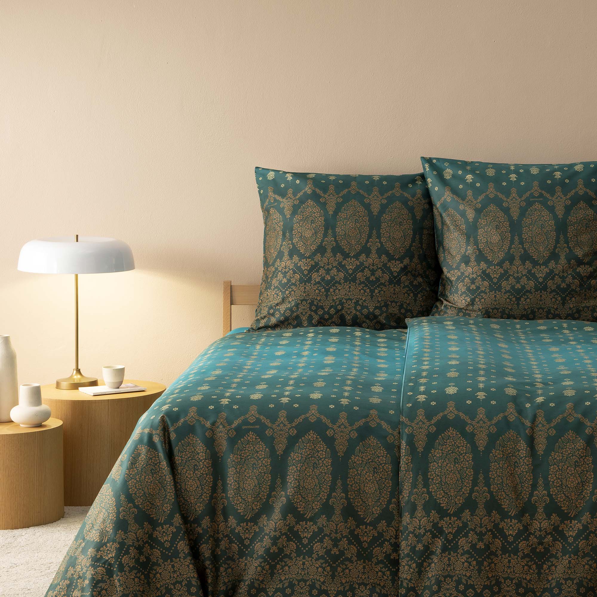 Bettwaesche gold decor green