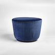 Pouf blau aus SAmt