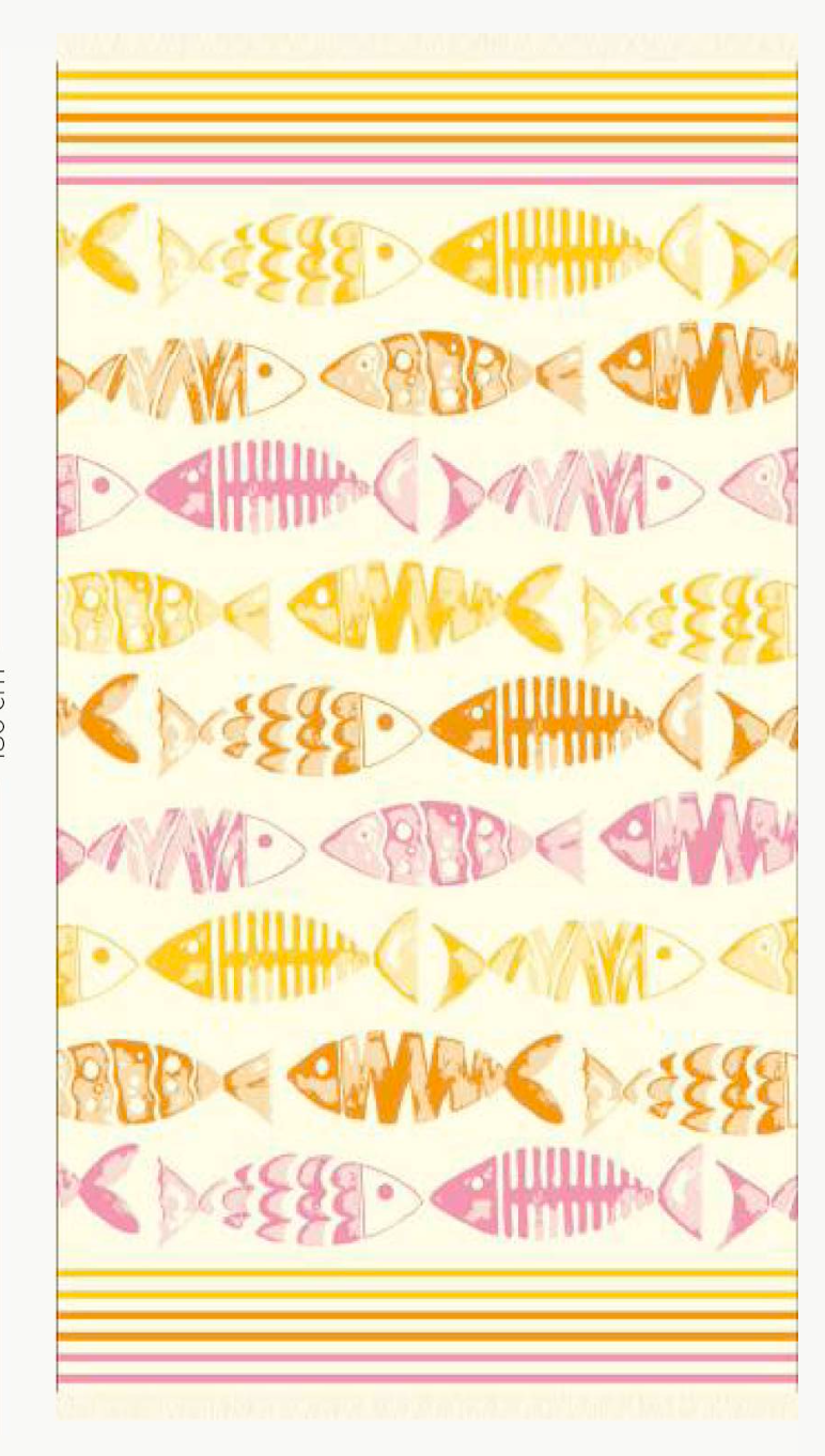 Strandtuch Fisch  orange