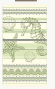 Strandtuch Seepferd green